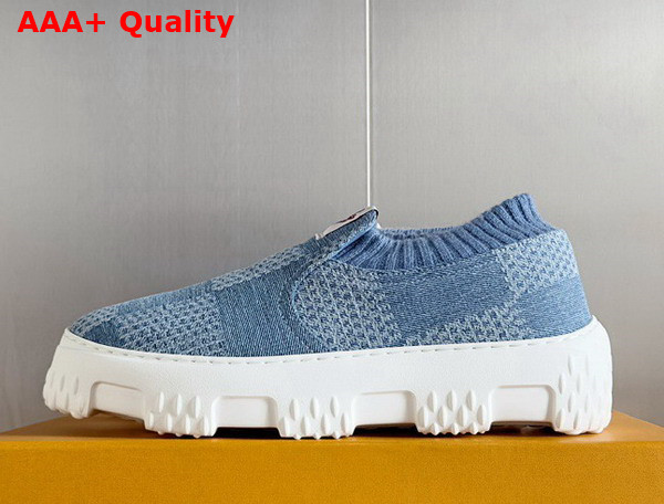 LV Space Lander Slip On Sneaerk in Blue Damier Denim 1ACVPW Replica