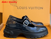 LV Squad Mary Jane in Blue Glazed Calfskin Replica