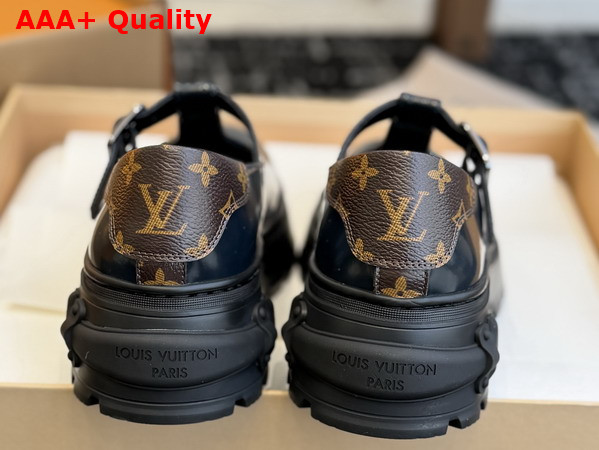 LV Squad Mary Jane in Blue Glazed Calfskin Replica