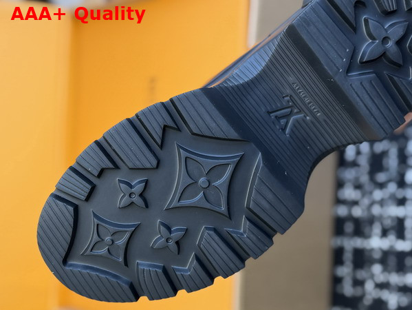 LV Squad Mary Jane in Blue Glazed Calfskin Replica