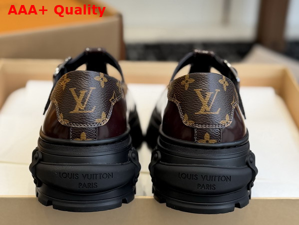 LV Squad Mary Jane in Bordeaux Glazed Calfskin Replica