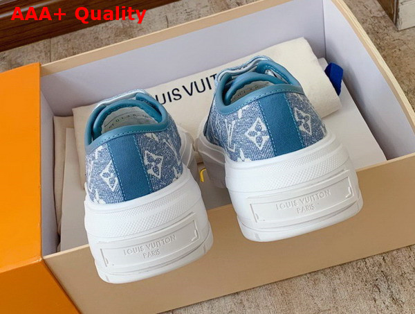 LV Squad Sneaker in Blue Monogram Denim 1AB19O Replica