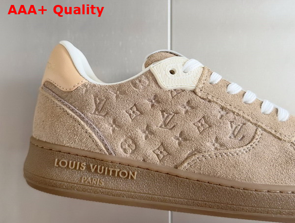 LV Stadium Sneaker in Beige Monogram Debossed Suede Calf Leather 1AGXPU Replica