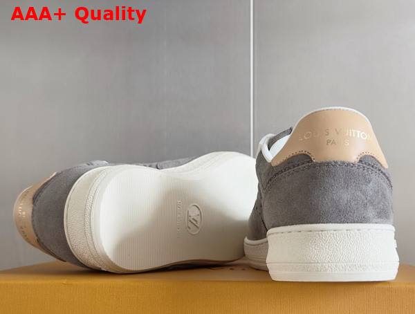 LV Stadium Sneaker in Gray Monogram Debossed Suede Calf Leather 1AGXQA Replica