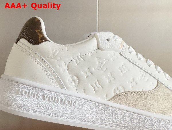 LV Stadium Sneaker in White Monogram Debossed Calf Leather 1ACUIN Replica