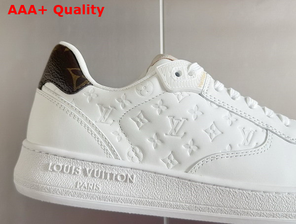 LV Stadium Sneaker in White Monogram Debossed Calf Leather 1ADD6I Replica