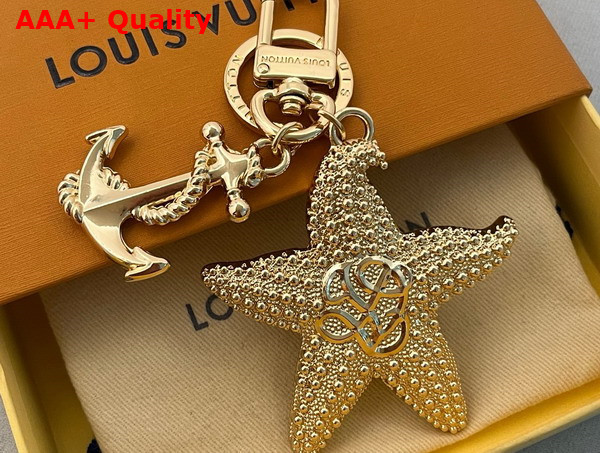 LV Starfish Key Holder and Bbag Charm Gold Metal M02622 Replica