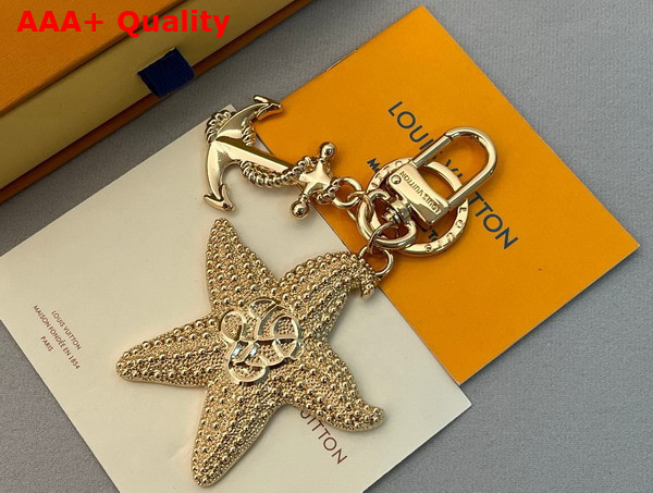 LV Starfish Key Holder and Bbag Charm Gold Metal M02622 Replica