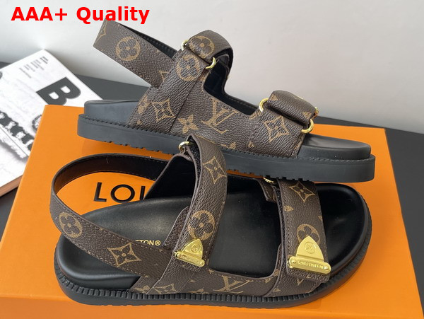 LV Sunset Comfort Sandal Cacao Brown Monogram Canvas 1AHNWU Replica