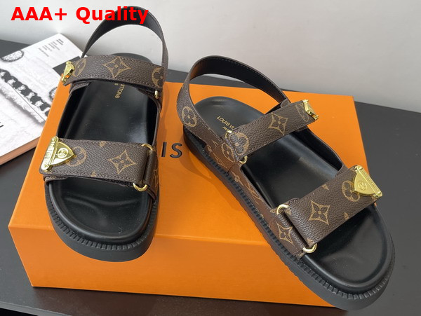 LV Sunset Comfort Sandal Cacao Brown Monogram Canvas 1AHNWU Replica