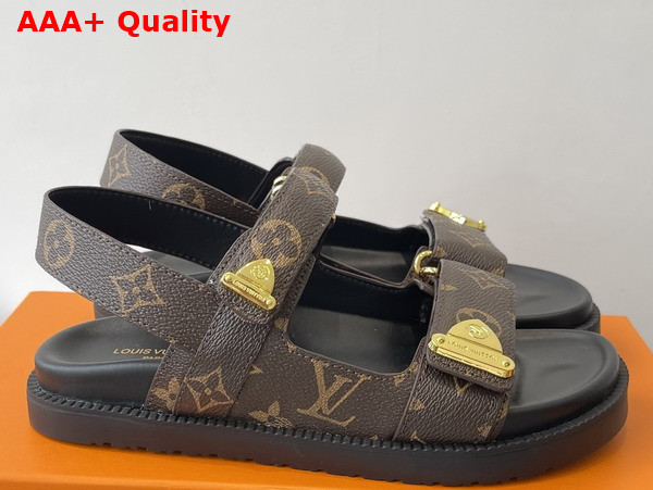 LV Sunset Comfort Sandal Cacao Brown Monogram Canvas 1AHNWU Replica