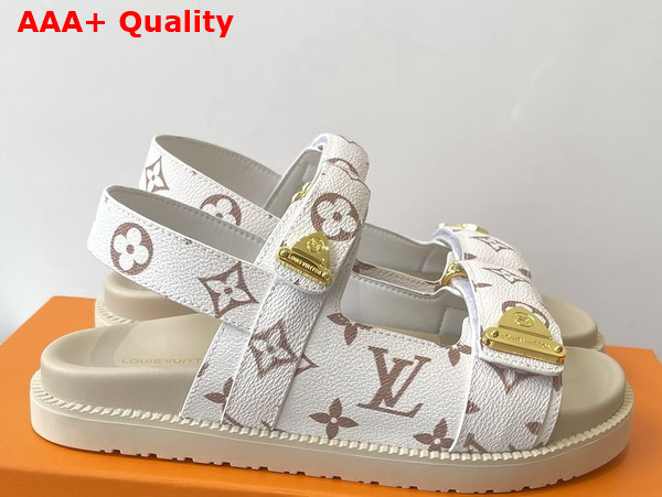 LV Sunset Comfort Sandal Dune Beige Monogram Canvas 1AHNXQ Replica