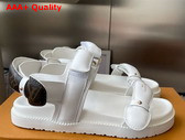 LV Sunset Comfort Sandal in White Lambskin Replica