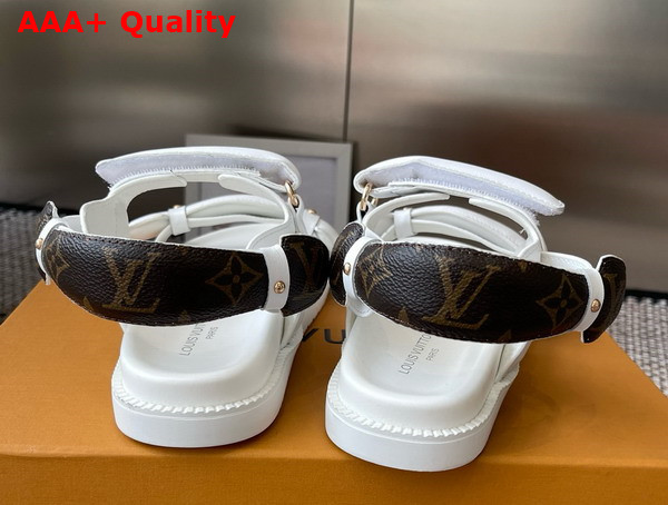 LV Sunset Comfort Sandal in White Lambskin Replica