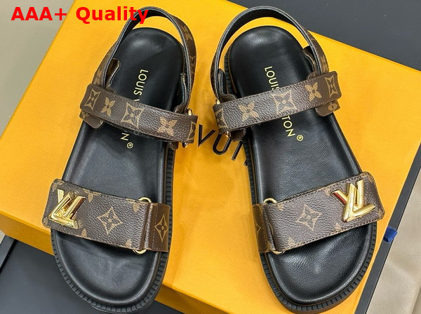 LV Sunset Flat Comfort Sandal in Monogram Canvas 1ACL9C Replica