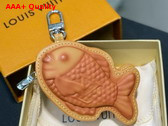 LV Taiyaki Bag Charm in Beige Leather M03360 Replica