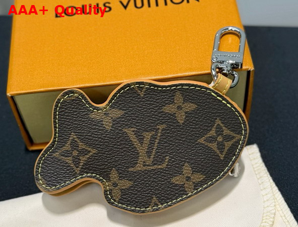 LV Taiyaki Bag Charm in Beige Leather M03360 Replica