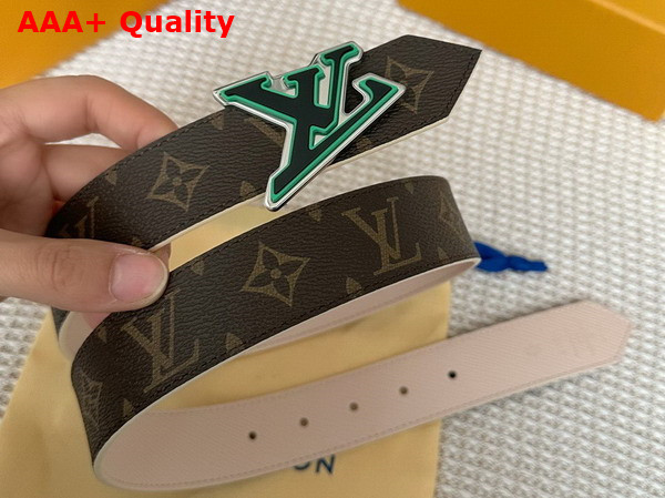 LV Tatic 35mm Reversible Belt in Pink Epi Leather and Monogram Canvas Replica