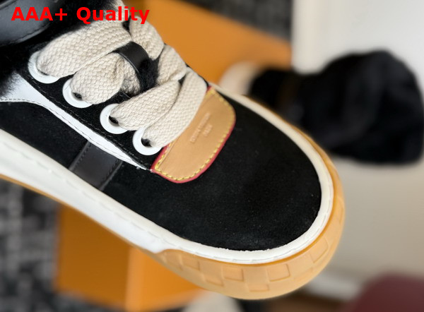 LV Tilted Sneaker Boot in Black Suede and Shearling Replica