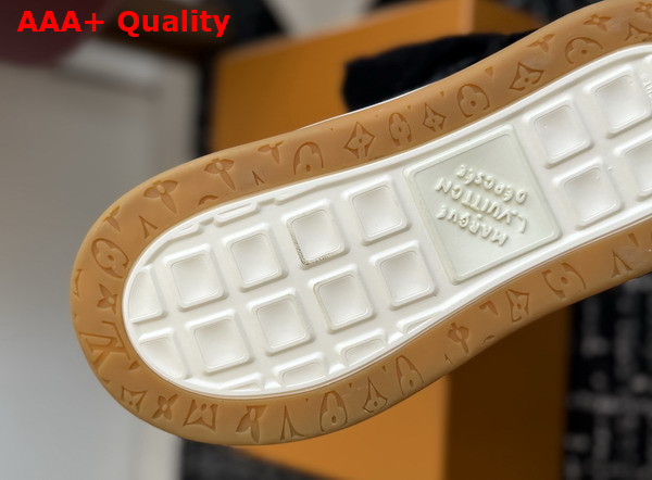 LV Tilted Sneaker Boot in Black Suede and Shearling Replica