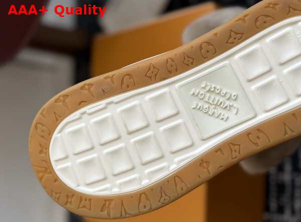 LV Tilted Sneaker Boot in Light Khaki Suede and Shearling Replica