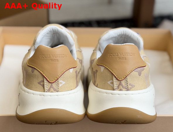 LV Tilted Sneaker in Beige Canvas with Monogram Pattern Replica