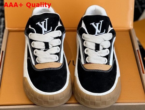 LV Tilted Sneaker in Black Suede Calf Leather 1AJ736 Replica