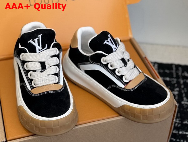 LV Tilted Sneaker in Black Suede Calf Leather 1AJ736 Replica