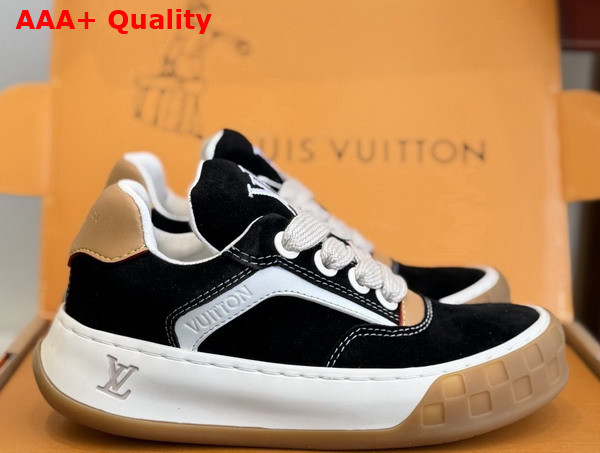 LV Tilted Sneaker in Black Suede Calf Leather 1AJ736 Replica