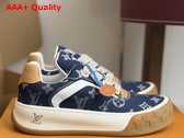 LV Tilted Sneaker in Blue Canvas Tonal Monogram Pattern 1AJCWD Replica