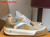 LV Tilted Sneaker in Blue Checkered Canvas 1AJTJT Replica