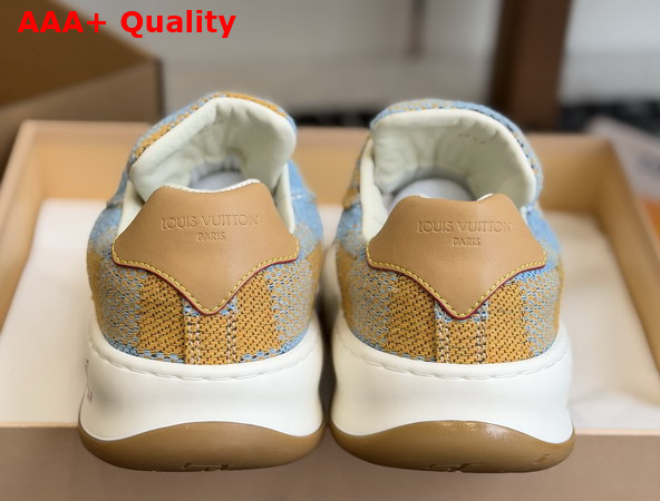 LV Tilted Sneaker in Blue Checkered Canvas 1AJTJT Replica