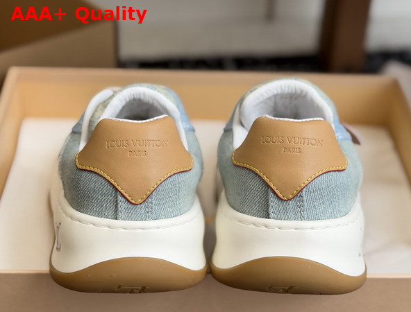 LV Tilted Sneaker in Blue Denim Patchwork 1AK89V Replica