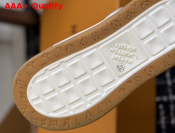 LV Tilted Sneaker in Blue Denim Patchwork 1AK89V Replica