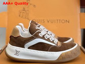 LV Tilted Sneaker in Brown Suede Calf Leather 1AJ766 Replica