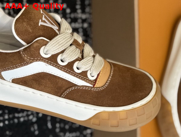 LV Tilted Sneaker in Brown Suede Calf Leather 1AJ766 Replica