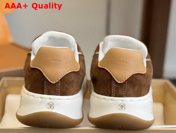 LV Tilted Sneaker in Brown Suede Calf Leather 1AJ766 Replica