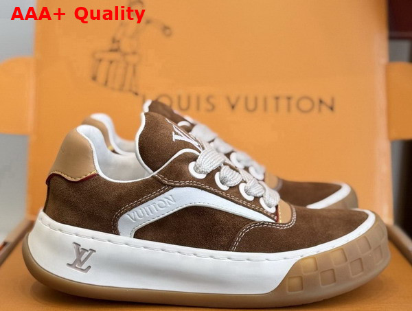 LV Tilted Sneaker in Brown Suede Calf Leather 1AJ766 Replica