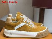 LV Tilted Sneaker in Cognac Brown Suede Calf Leather 1AJTHL Replica