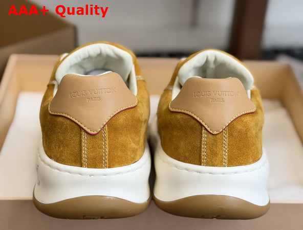LV Tilted Sneaker in Cognac Brown Suede Calf Leather 1AJTHL Replica