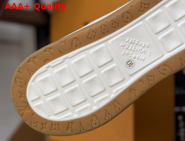 LV Tilted Sneaker in Cognac Brown Suede Calf Leather 1AJTHL Replica