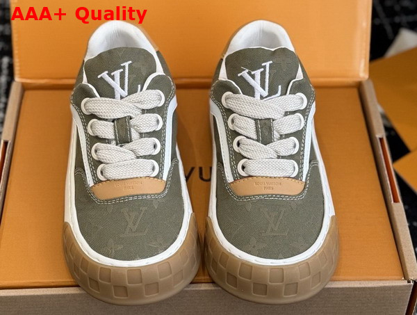 LV Tilted Sneaker in Khaki Green Monogram Canvas 1AJAM7 Replica