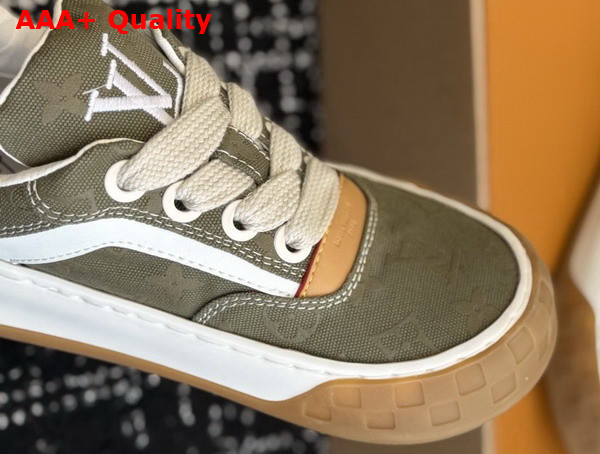 LV Tilted Sneaker in Khaki Green Monogram Canvas 1AJAM7 Replica