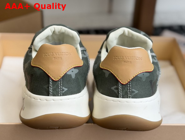 LV Tilted Sneaker in Khaki Green Monogram Surplus Canvas 1AJAM7 Replica