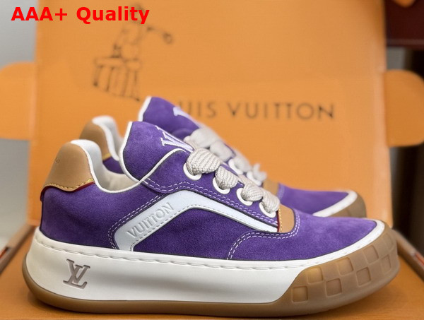 LV Tilted Sneaker in Lilac Suede Calf Leather Replica