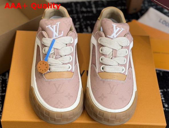 LV Tilted Sneaker in Nude Monogram Denim Replica