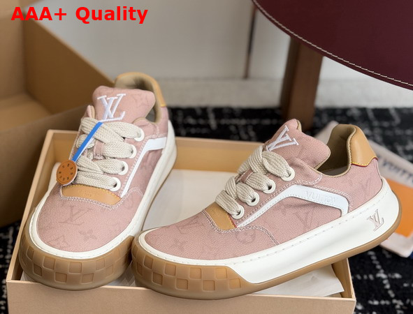 LV Tilted Sneaker in Nude Monogram Denim Replica