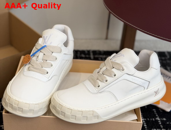LV Tilted Sneaker in White Plain Calf Leather 1AJWE0 Replica