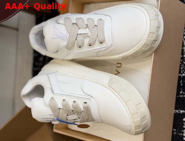 LV Tilted Sneaker in White Plain Calf Leather 1AJWE0 Replica