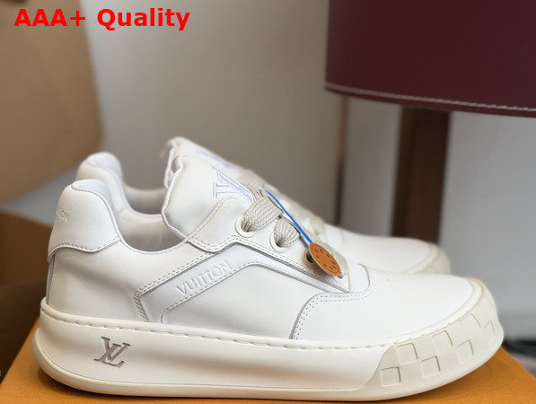 LV Tilted Sneaker in White Plain Calf Leather 1AJWE0 Replica